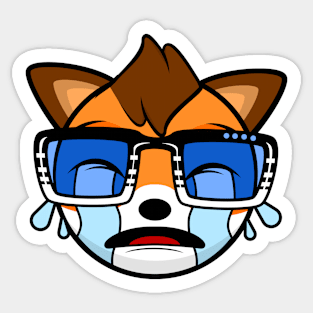 Crying Fox Robin Sticker